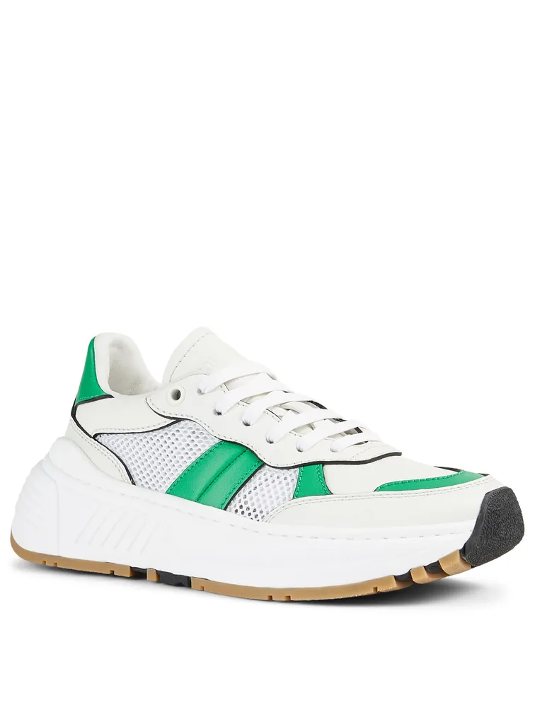 Speedster Leather And Mesh Sneakers