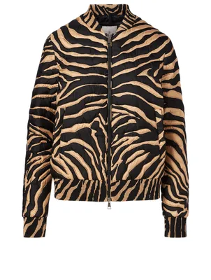 Abricot Silk Jacket Zebra Print