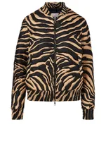 Abricot Silk Jacket Zebra Print