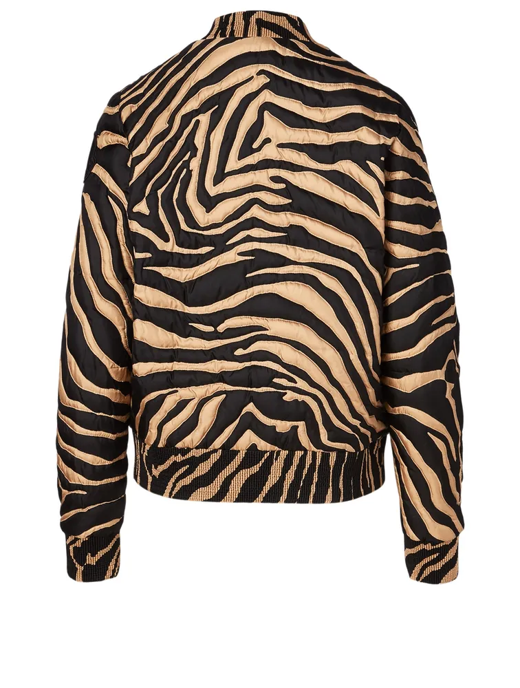 Abricot Silk Jacket Zebra Print