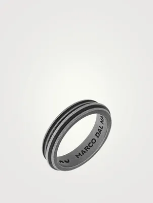 Acies Single Oxidized Silver Ring