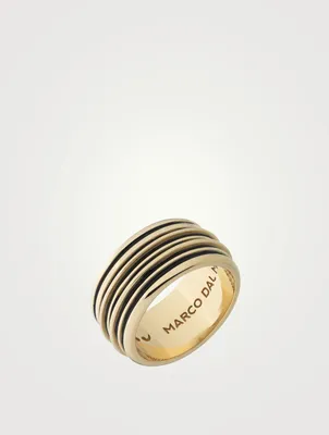 Acies Double Polished 18K Gold Plated Ring