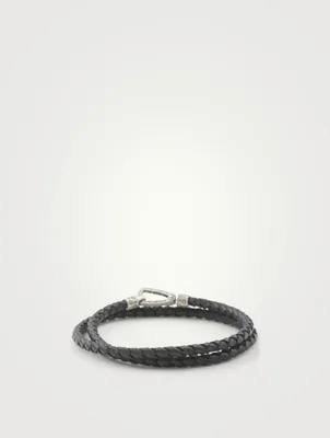 Marco Dal Maso Yellow Gold Vermeil Lash Leather Cord Bracelet