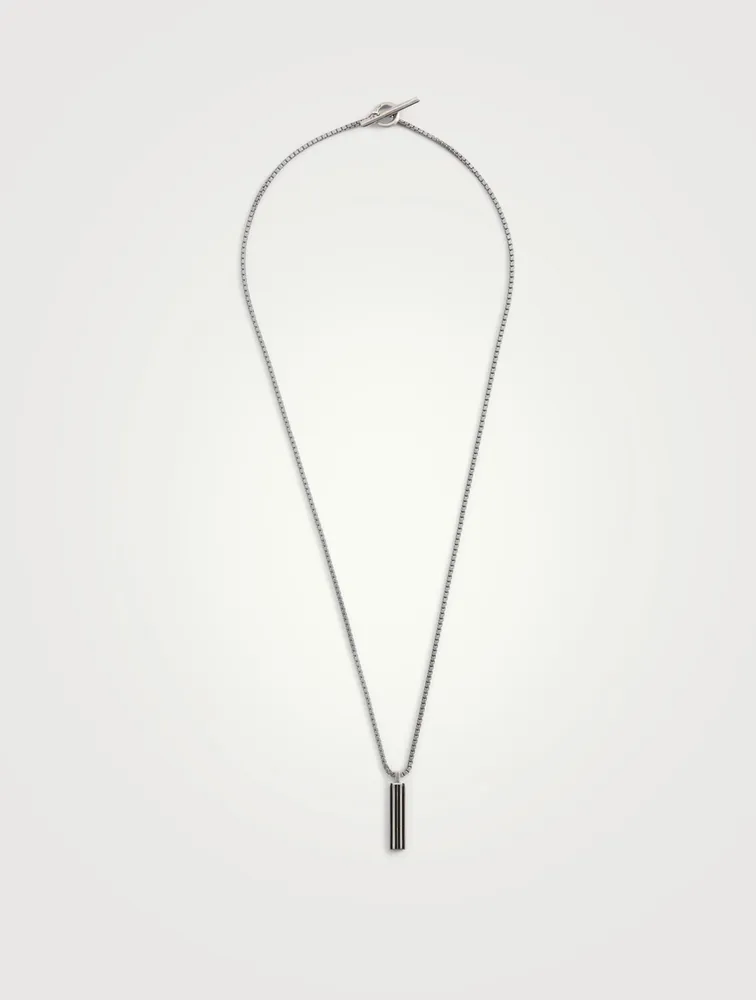 Acies Single Oxidized Silver Necklace