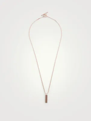Acies Single 18K Rose Gold Matte Plated Necklace