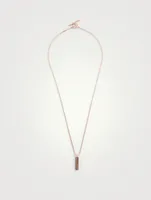 Acies Single 18K Rose Gold Matte Plated Necklace