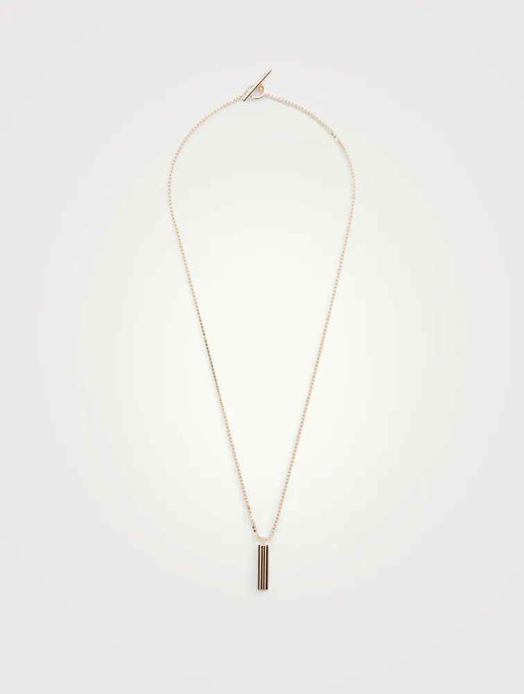 Acies Single 18K Yellow Polished Gold Plated Necklace