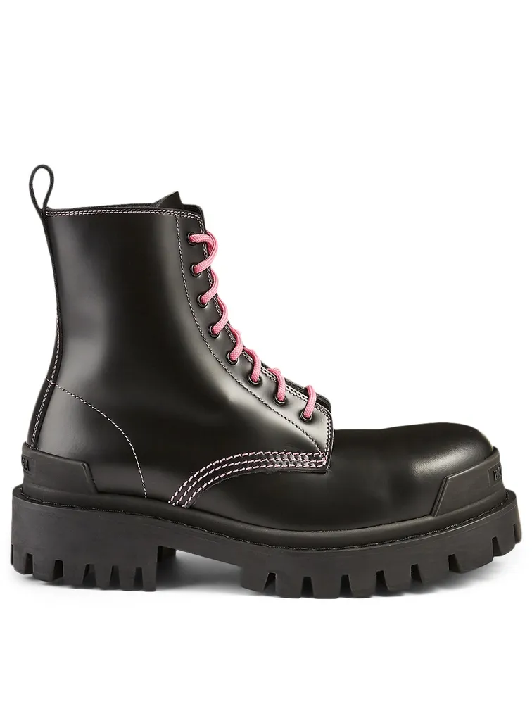 Balenciaga Black & Red Strike Boots