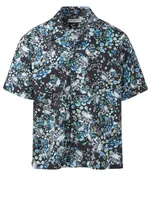 Cotton Short-Sleeve Shirt Floral Print