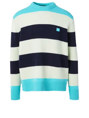 Nimah Wool Sweater Stripe Print