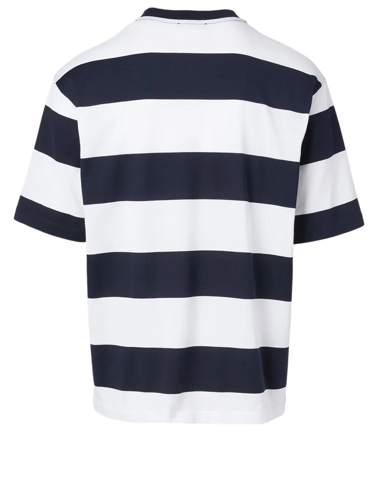 Face T-Shirt Stripe Print