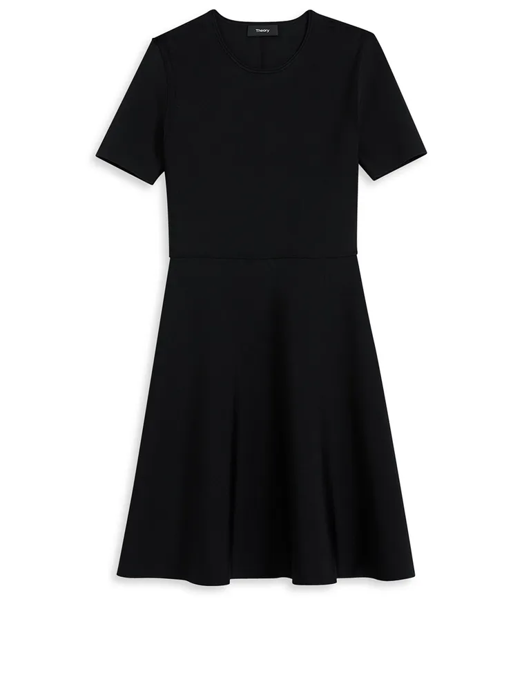 Short-Sleeve Knit Dress