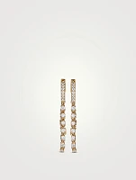 Sophia 18K Gold Double Chain Huggie Earrings With Diamonds