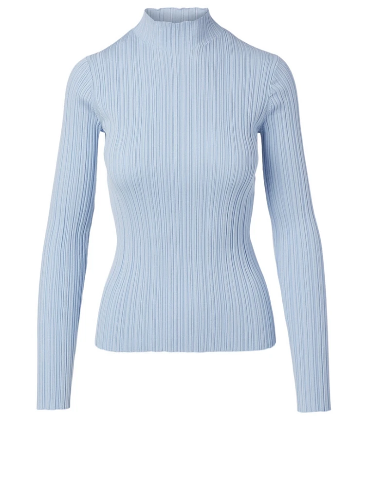 Ribbed Mockneck Top