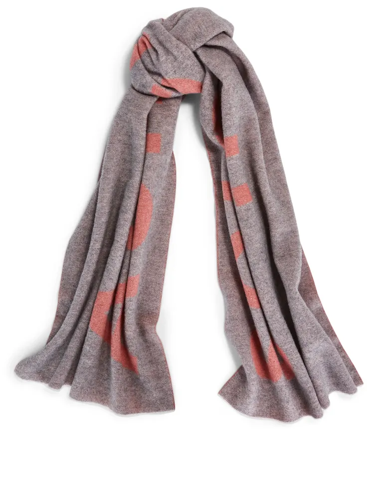 Toronty Logo Jacquard Wool Scarf