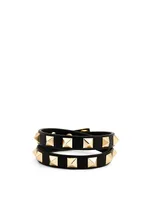 Rockstud Double Leather Bracelet