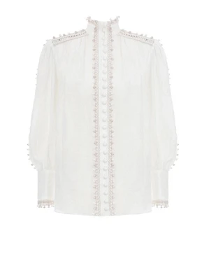 Super Eight Long-Sleeve Corded Blouse