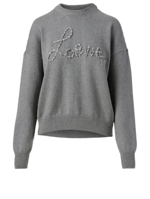 Sweater With Stitched Logo