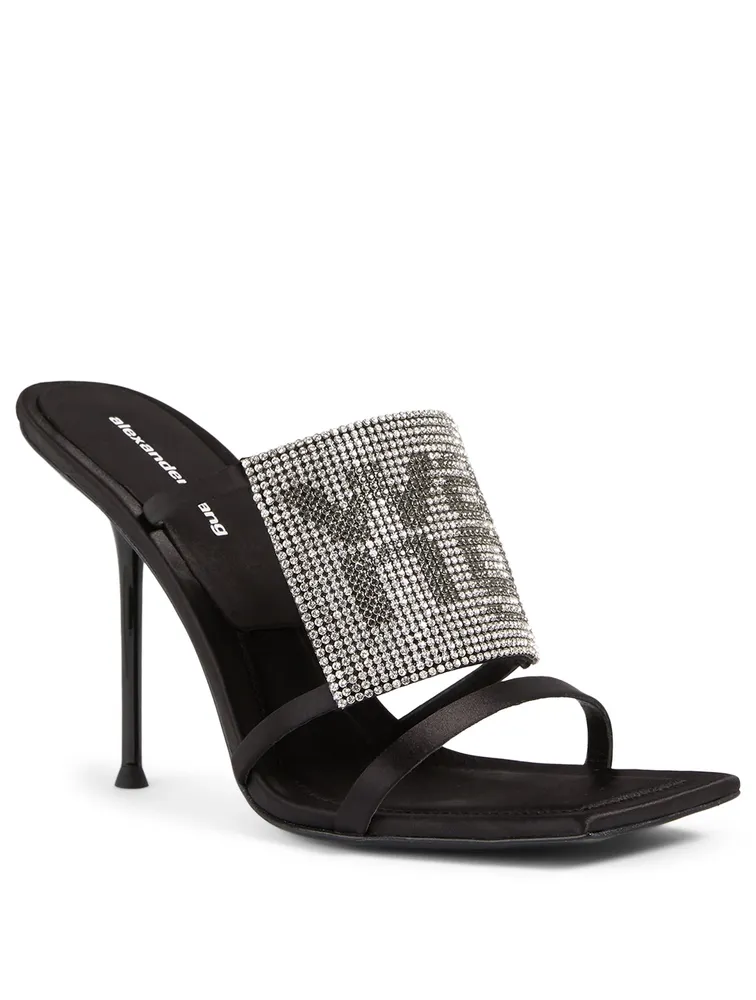 Julie Crystal Logo Heeled Sandals