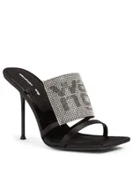 Julie Crystal Logo Heeled Sandals