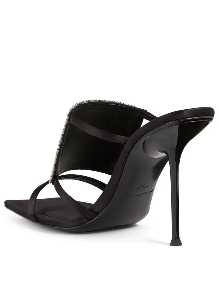 Julie Crystal Logo Heeled Sandals
