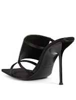 Julie Crystal Logo Heeled Sandals