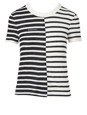 Boy T-Shirt Contrast Stripe Print