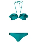 Freja Curved Frill Two-Piece Bikini Set