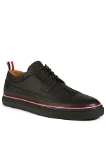 Pebble Grain Leather Longwing Brogue Sneakers