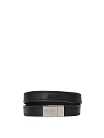 YSL Monogram Leather Wrap Bracelet