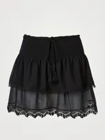 Enzo Chiffon Mini Skirt