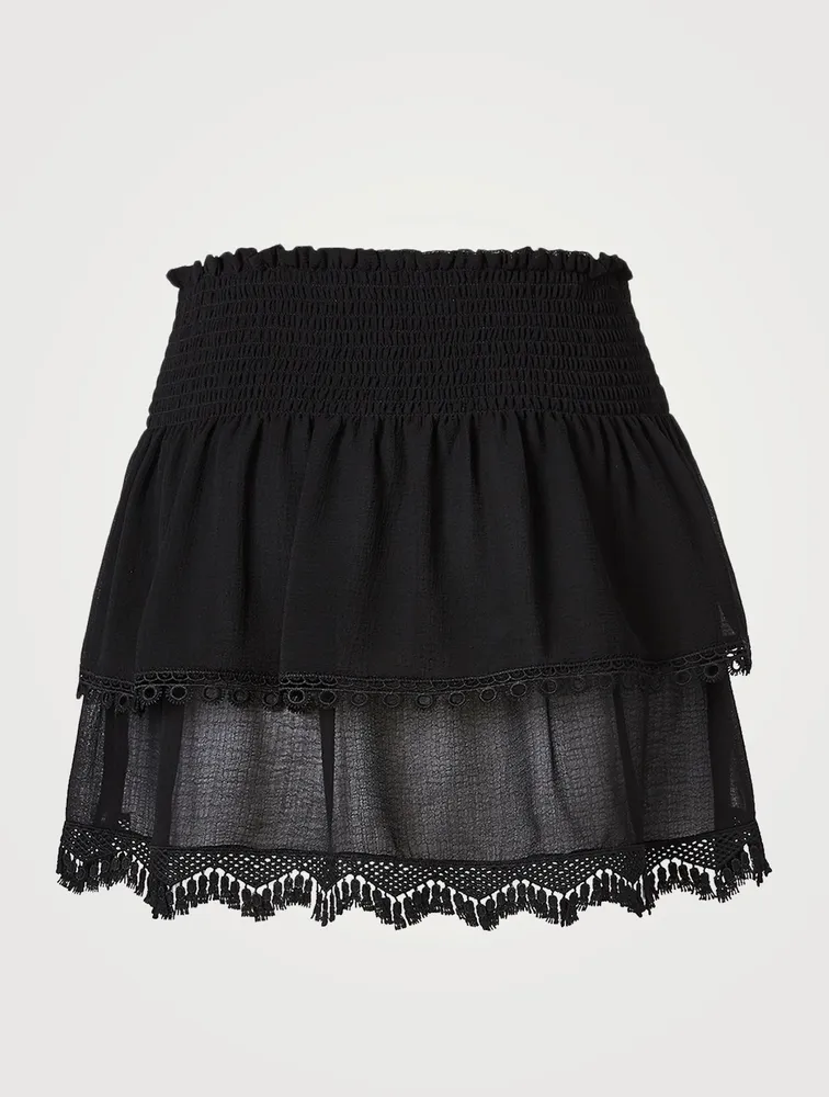 Enzo Chiffon Mini Skirt