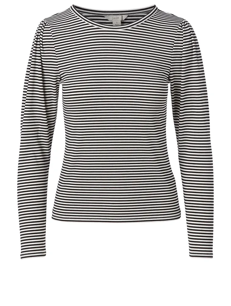 Trula Long-Sleeve Top Striped Print