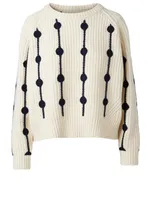 Wool Sweater Linked Dot Print