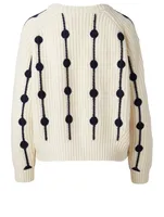 Wool Sweater Linked Dot Print