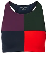 Blocked Mesh Back Sports Bra