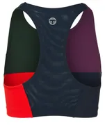 Blocked Mesh Back Sports Bra