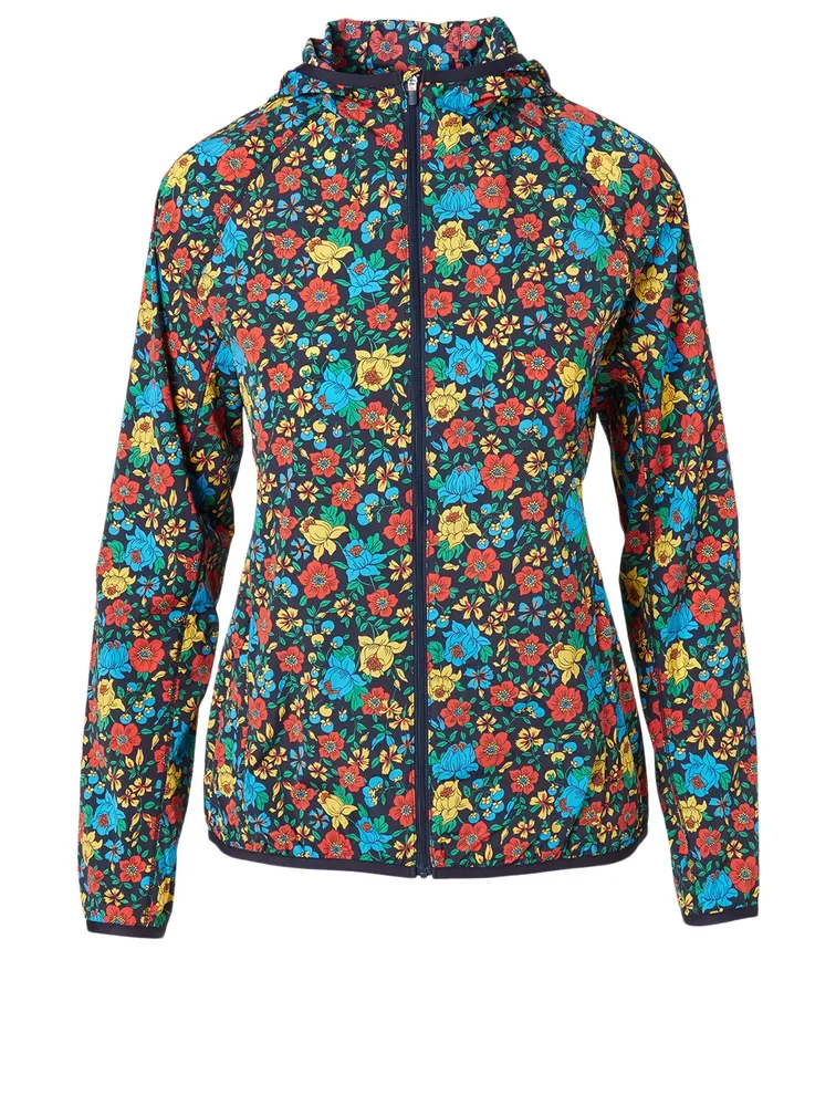 Nylon Packable Jacket Primary Flora Print