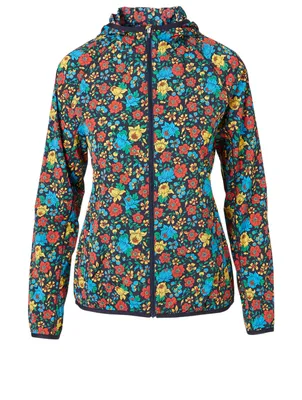 Nylon Packable Jacket Primary Flora Print