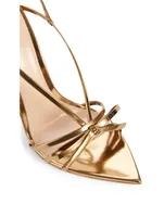 Rosella Metallic Leather Heeled Sandals