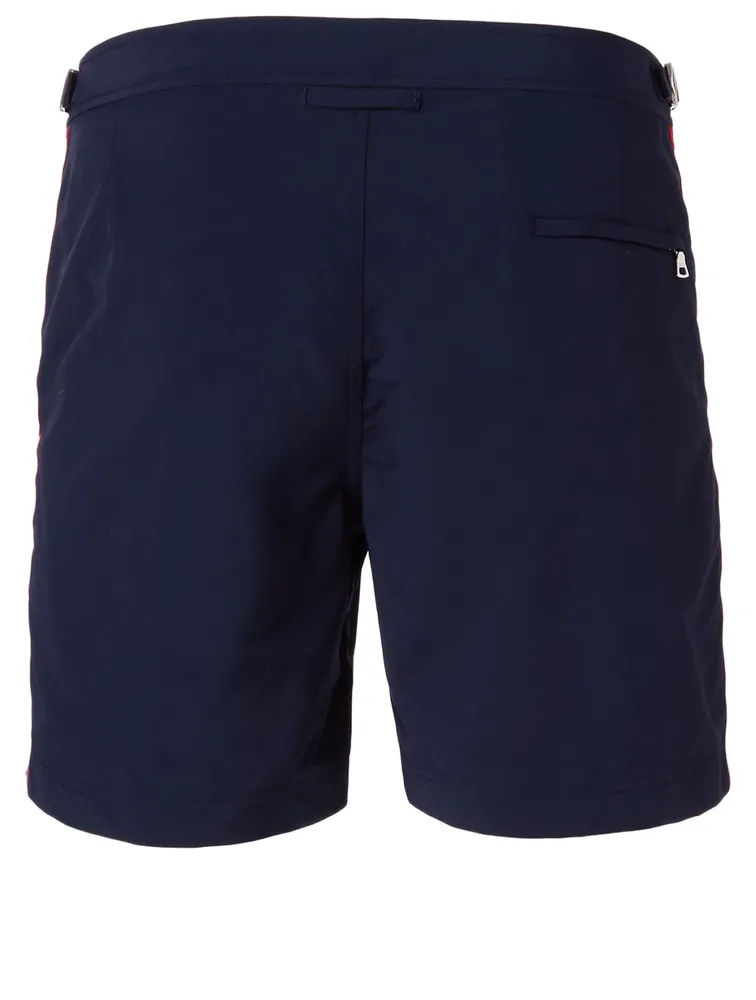 Bulldog Swim Shorts With Stripe