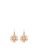 Aster 18K Rose Gold Petite Bloom Earrings With Diamonds