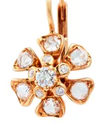 Aster 18K Rose Gold Petite Bloom Earrings With Diamonds