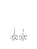 Aster 18K White Gold Petite Bloom Earrings With Diamonds