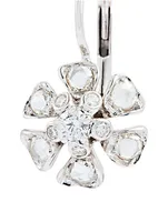 Aster 18K White Gold Petite Bloom Earrings With Diamonds