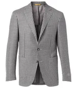 Wool Jacket Houndstooth Print