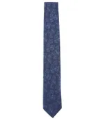 Silk Tie In Floral Print