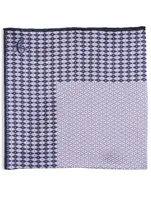 Silk Pocket Square In Geometric Print