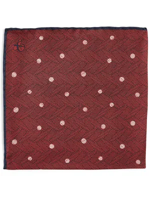 Silk Pocket Square In Dot Print