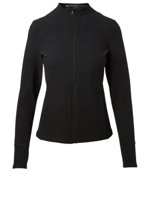 Fitted Mock Neck Jacket